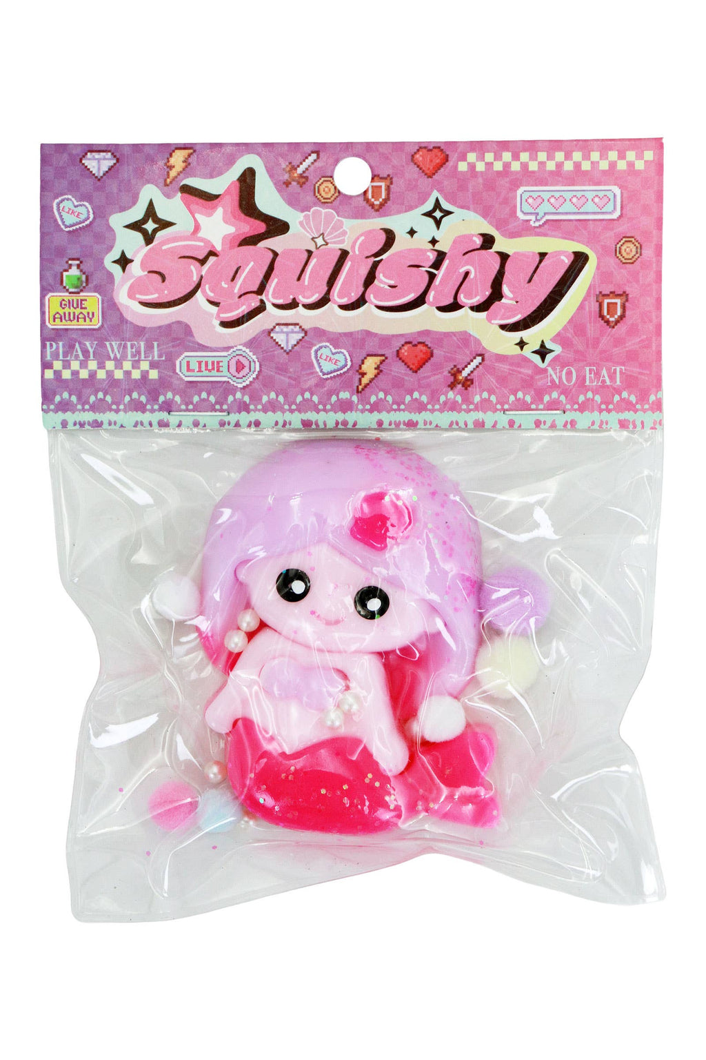 Mermaid Princess Glittered Jiggly Mochi Sticky Squishy