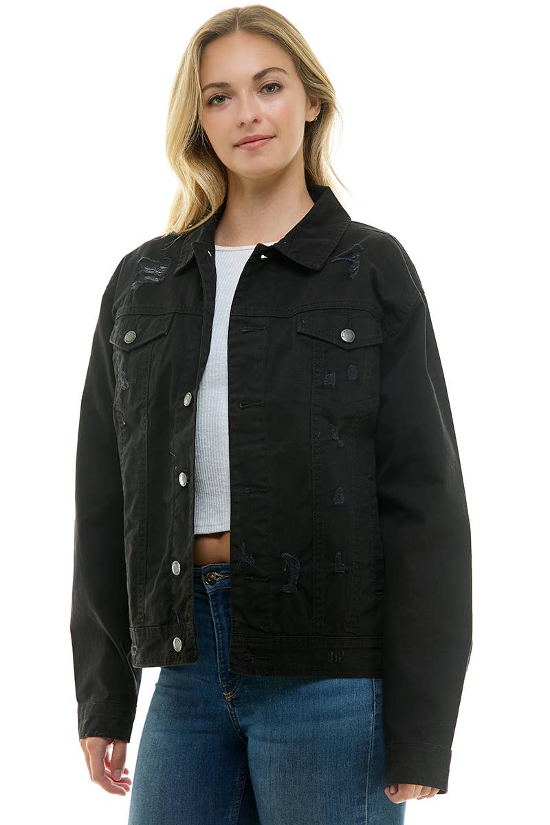 Boyfriend's Denim  jacket for the roomy and relaxed fit