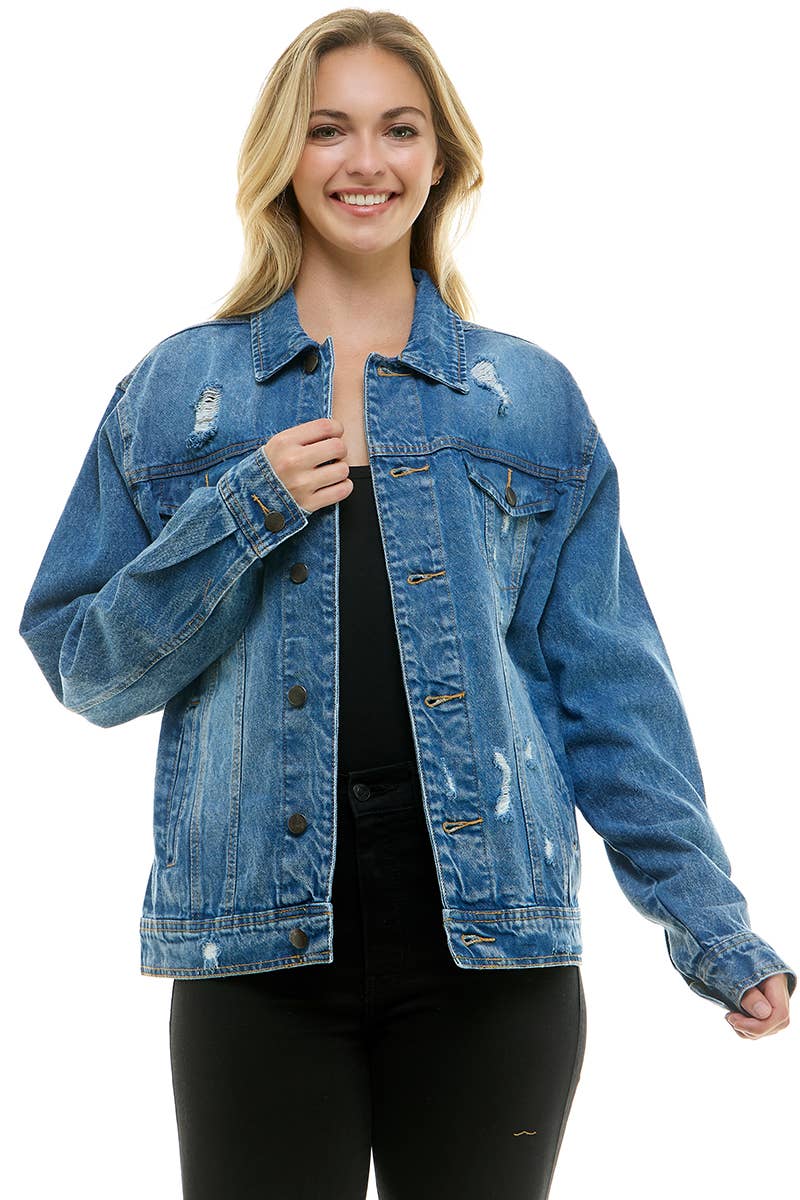 Boyfriend's Denim  jacket for the roomy and relaxed fit