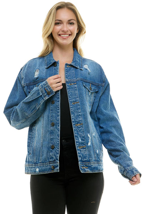 Boyfriend's Denim  jacket for the roomy and relaxed fit