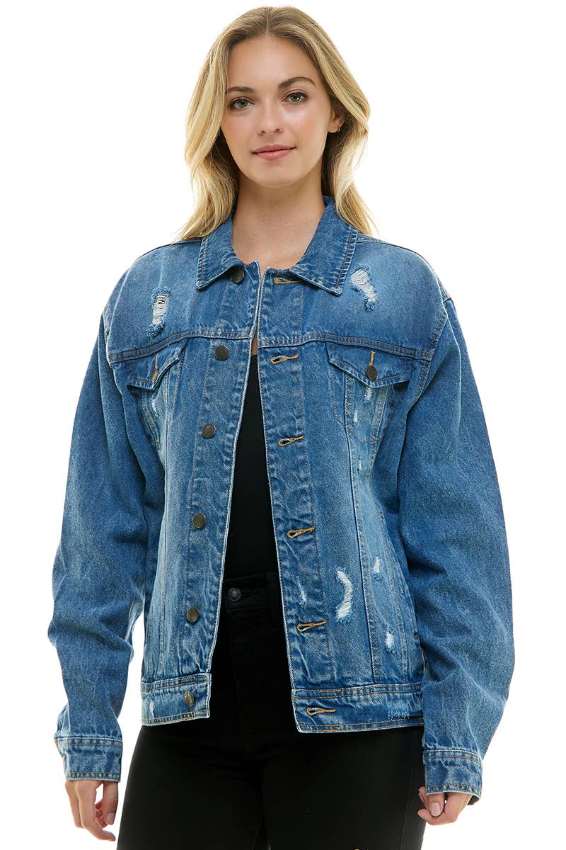 Boyfriend's Denim  jacket for the roomy and relaxed fit