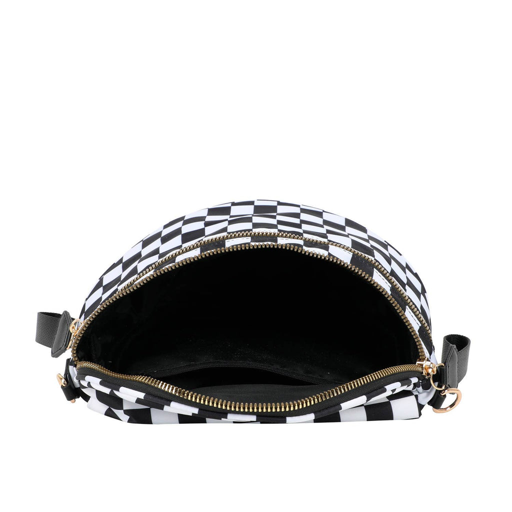 Paulina Nylon Waterproof Multi-Compartment 10" Crossbody Bag