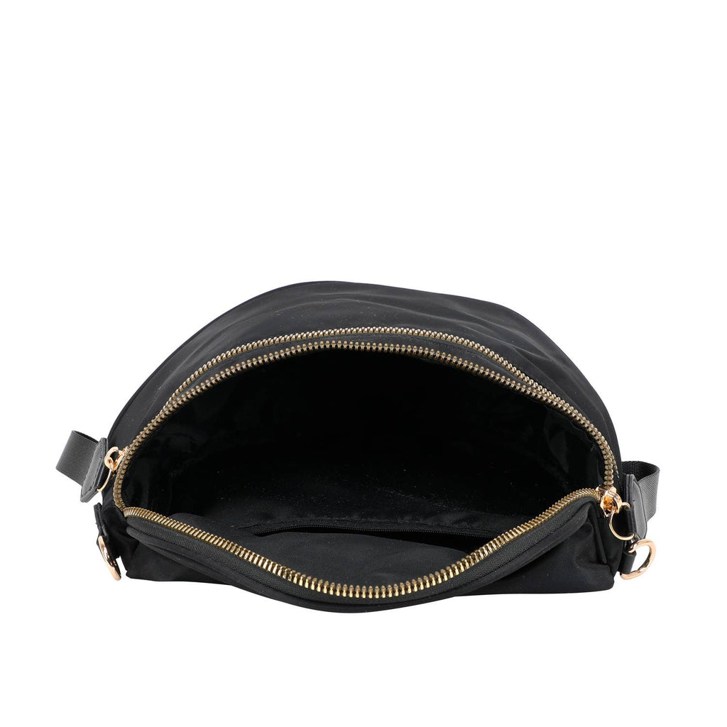 Paulina Nylon Waterproof Multi-Compartment 10" Crossbody Bag