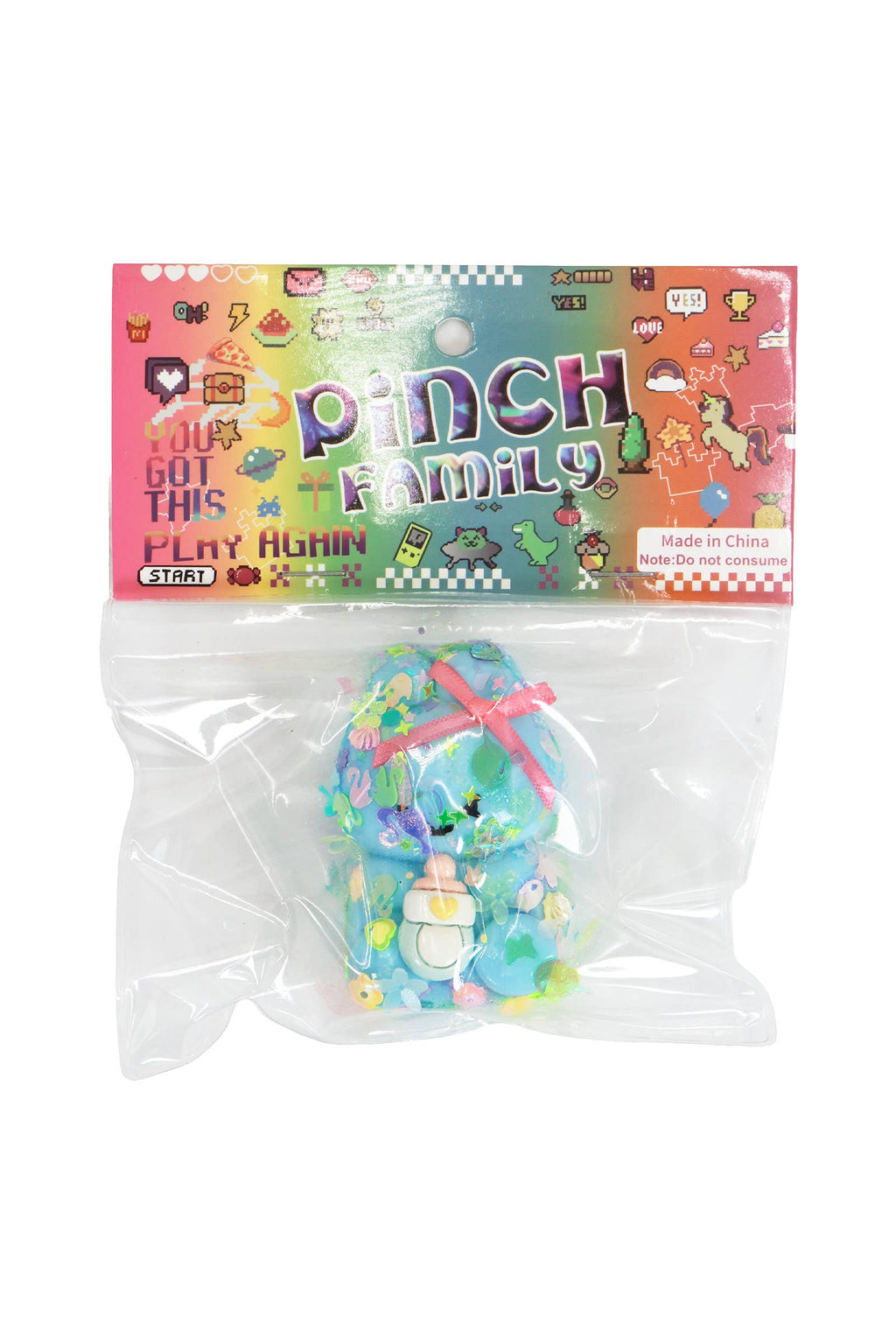 Mini Bunny Rabbit Glittery Sticky Mochi Squishy Bag