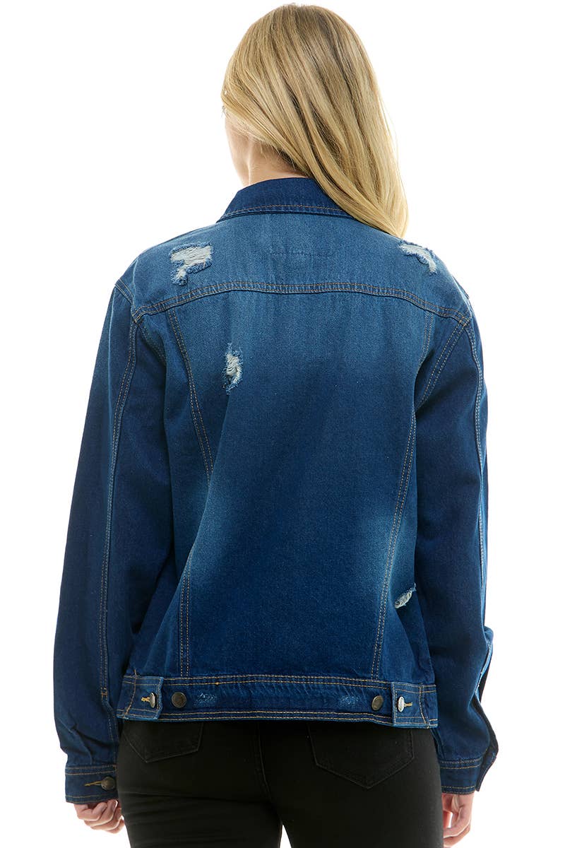 Boyfriend's Denim  jacket for the roomy and relaxed fit