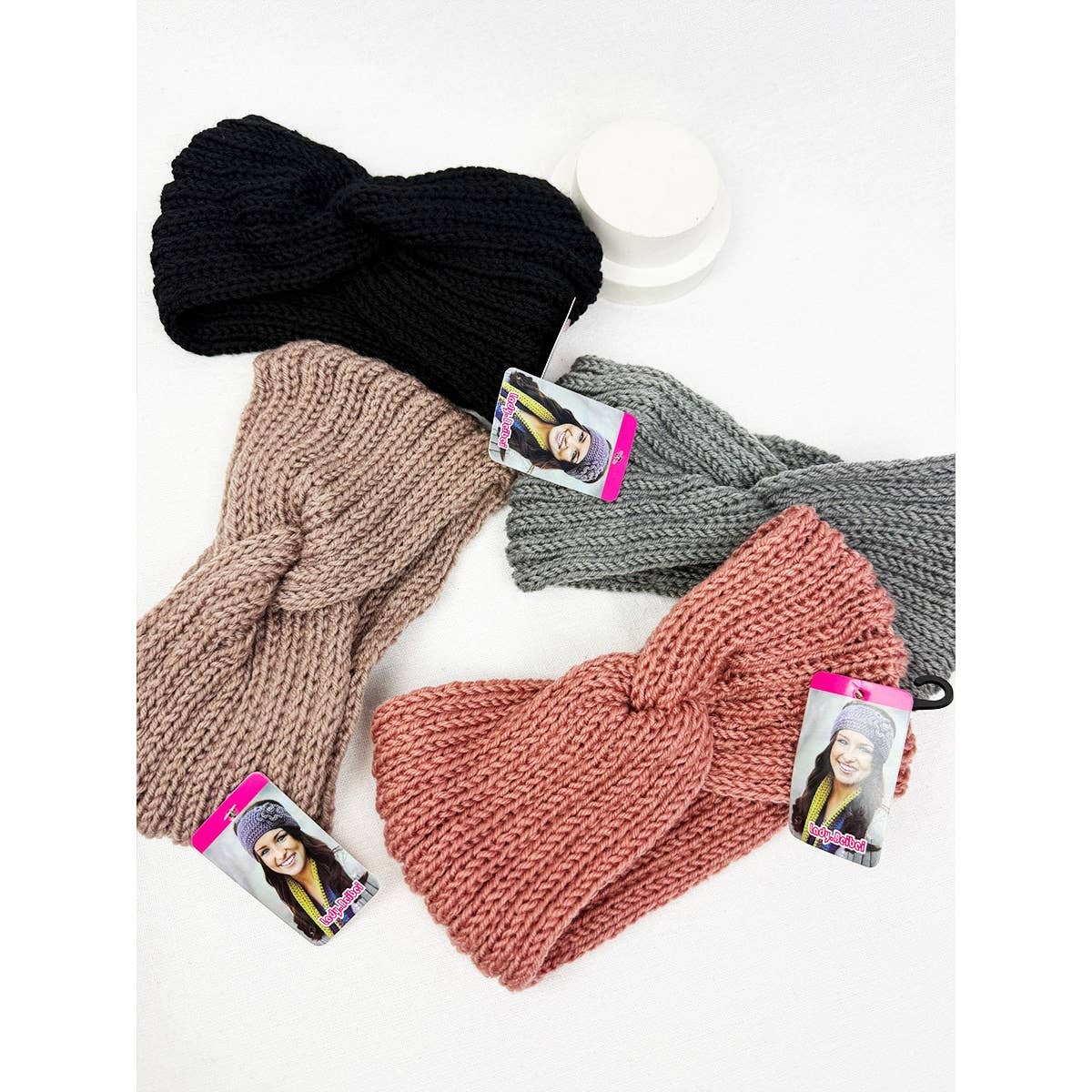 Solid Knit Winter Bow Headband