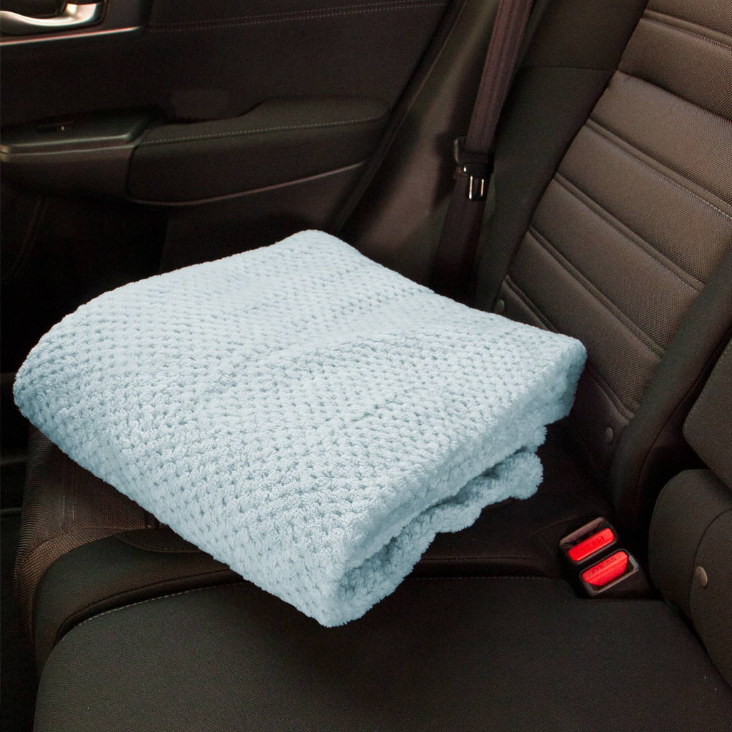 Soft Coral Fleece Throw Blanket