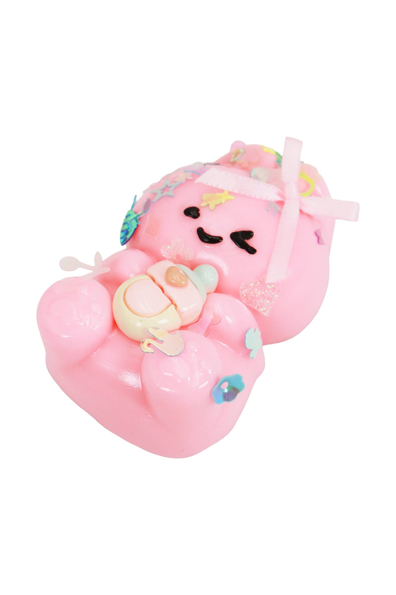 Mini Bunny Rabbit Glittery Sticky Mochi Squishy Bag