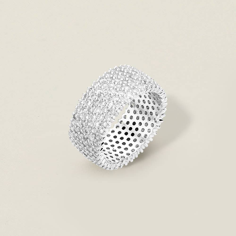 Stone Paved Band Ring