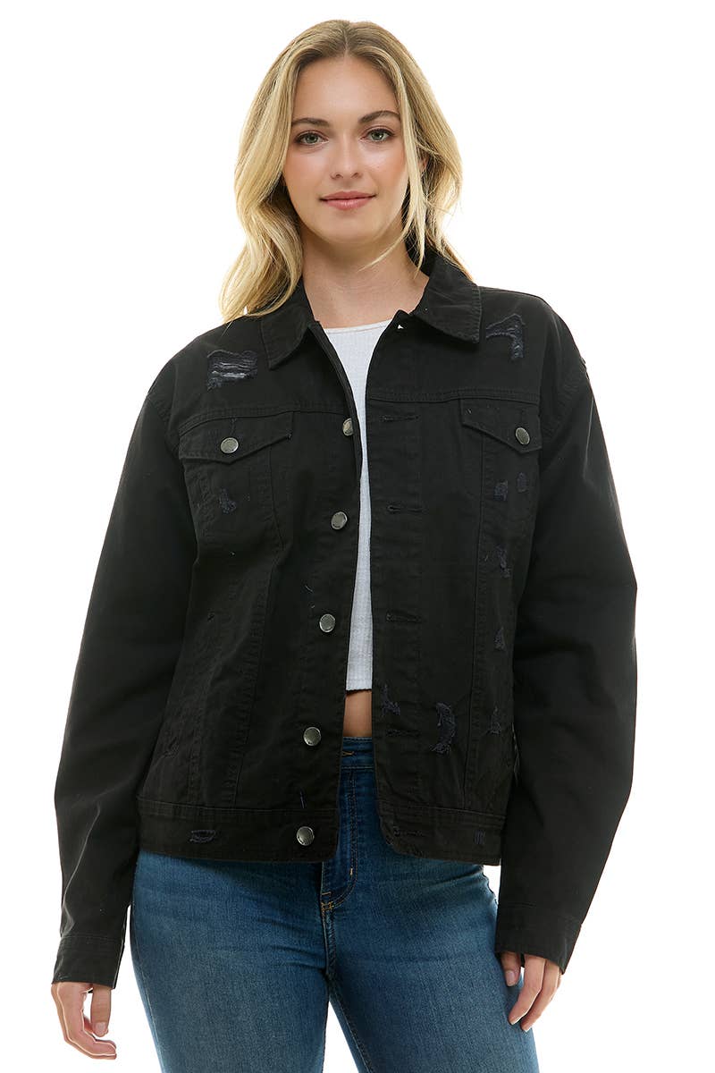 Boyfriend's Denim  jacket for the roomy and relaxed fit