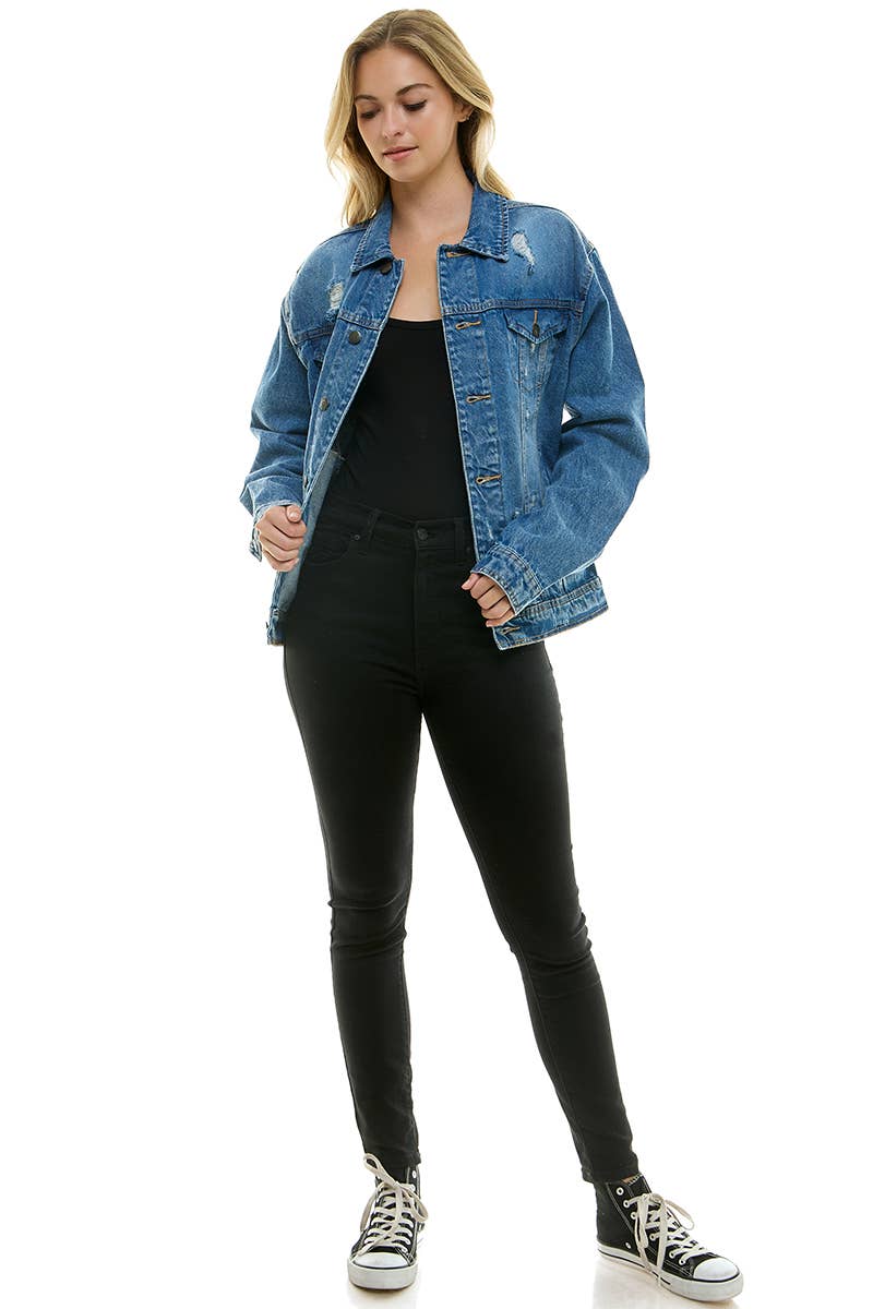 Boyfriend's Denim  jacket for the roomy and relaxed fit