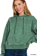 Acid Wash Fleece Hoodie