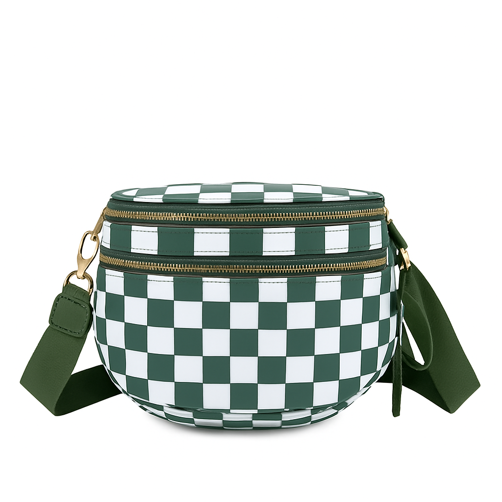 Paulina Nylon Waterproof Multi-Compartment 10" Crossbody Bag