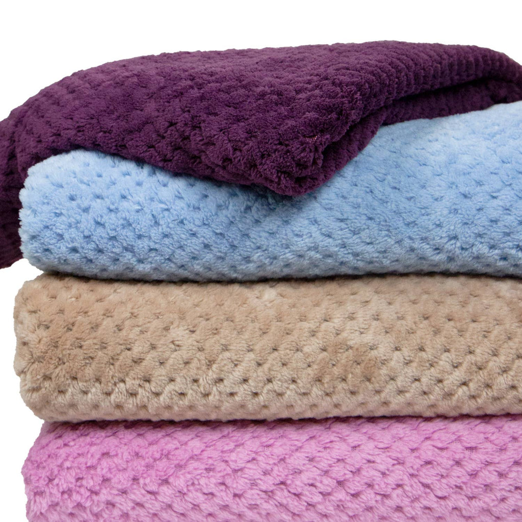 Soft Coral Fleece Throw Blanket