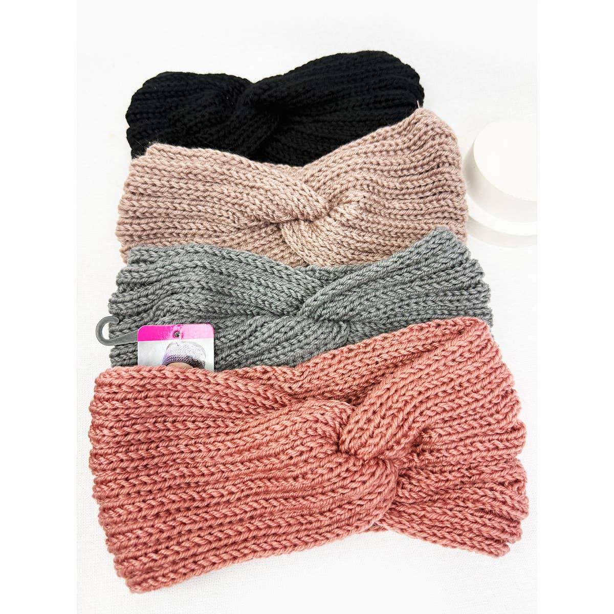 Solid Knit Winter Bow Headband