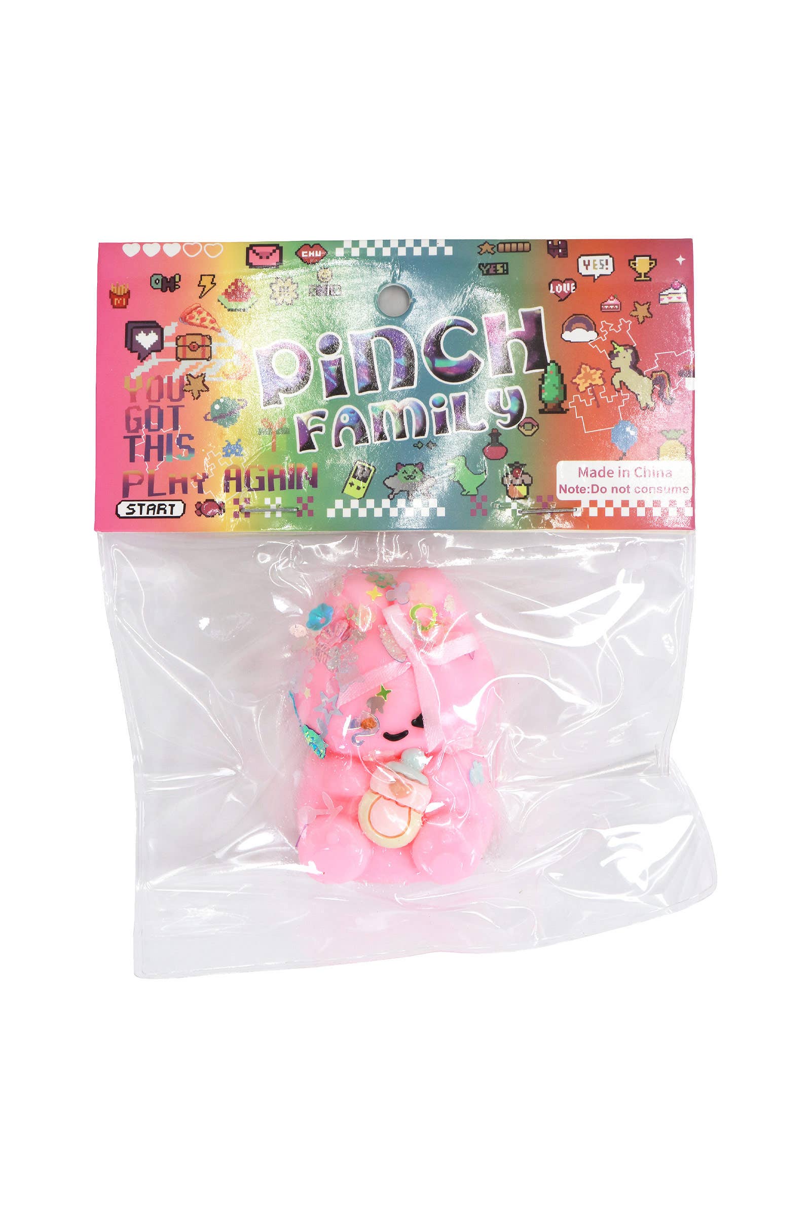Mini Bunny Rabbit Glittery Sticky Mochi Squishy Bag