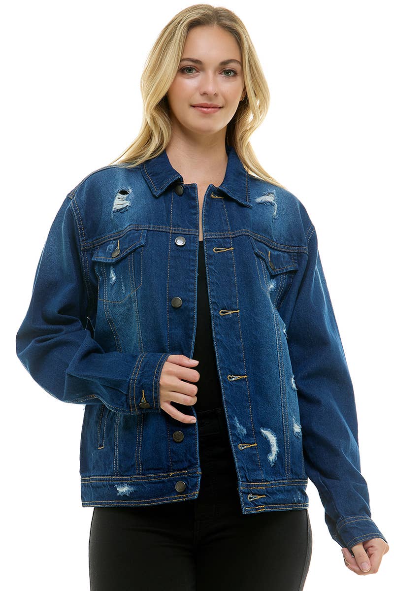 Boyfriend's Denim  jacket for the roomy and relaxed fit