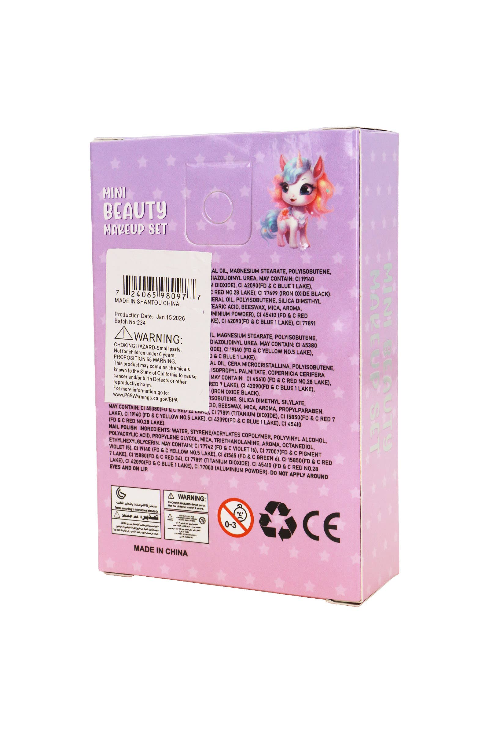 Magical Unicorn Lip and Manicure Makeup Variety Set - 18 Box