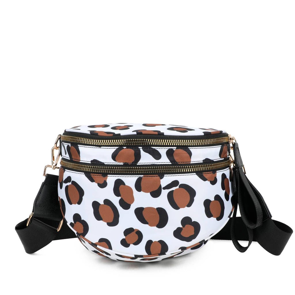 Paulina Nylon Waterproof Multi-Compartment 10" Crossbody Bag