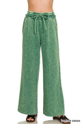 `Washed Sweatpants With Pockets - Zenana
