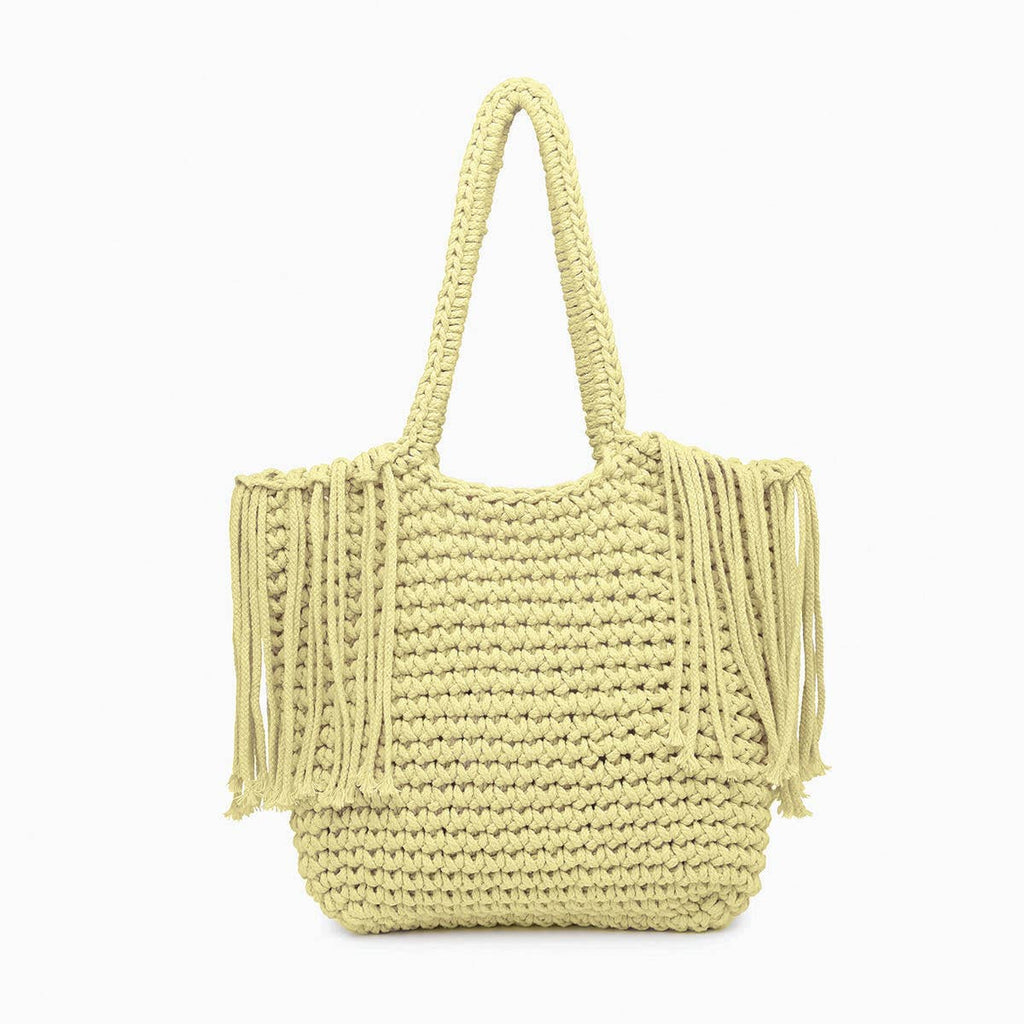 M2337 Gracie Macrame Satchel w/ Fringe