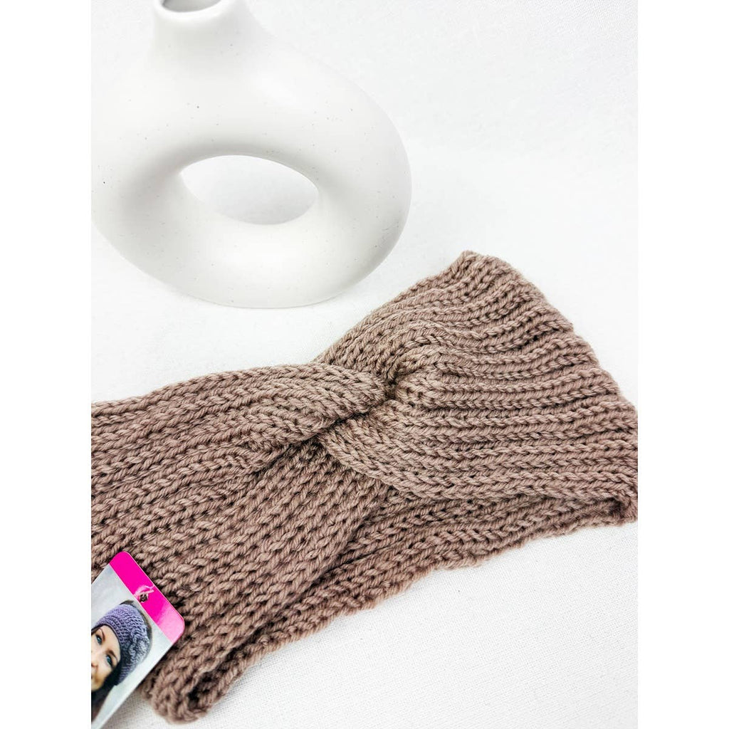 Solid Knit Winter Bow Headband