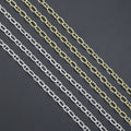 Gold Silver hammered Oval Anchor Chain by Yard, LX908
