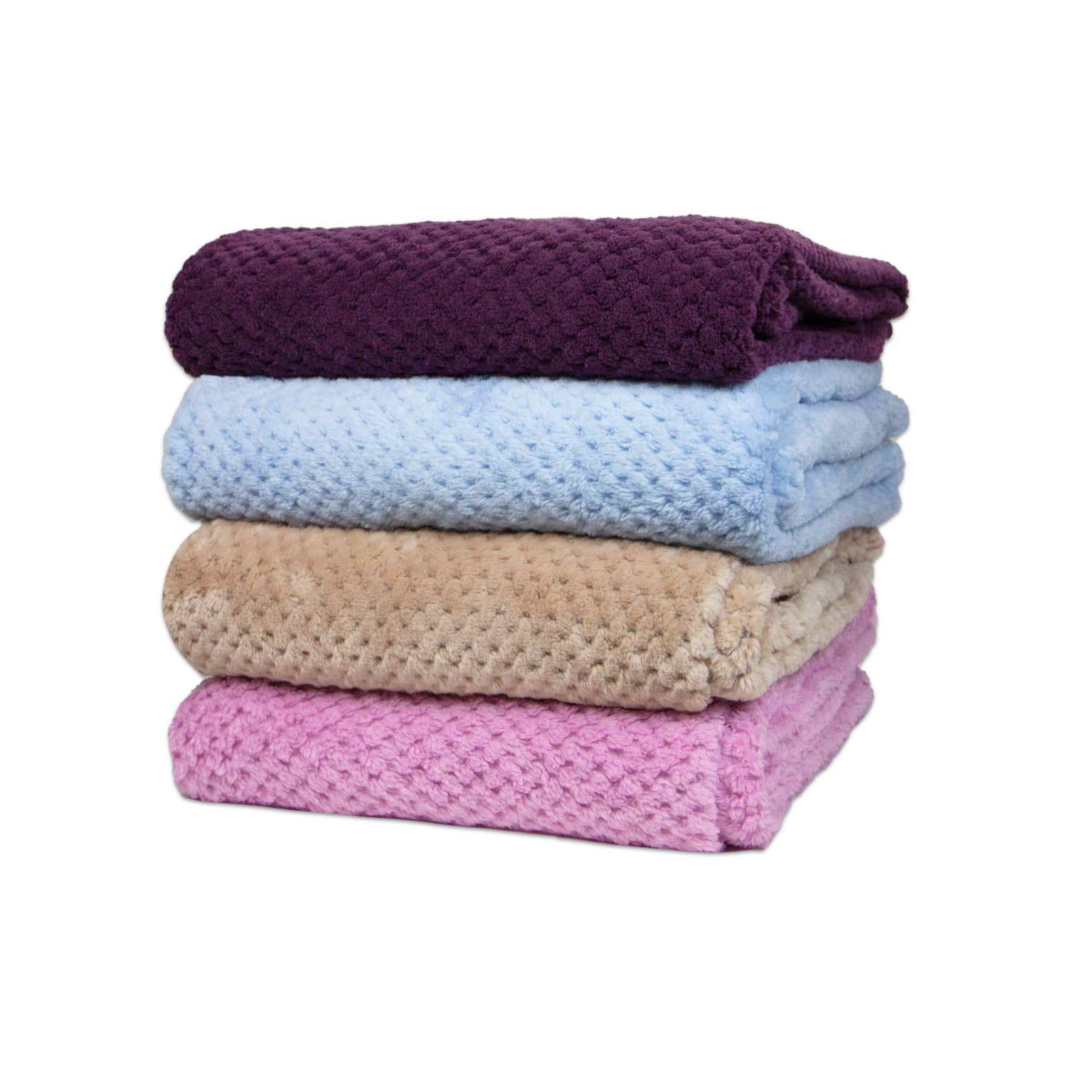 Soft Coral Fleece Throw Blanket
