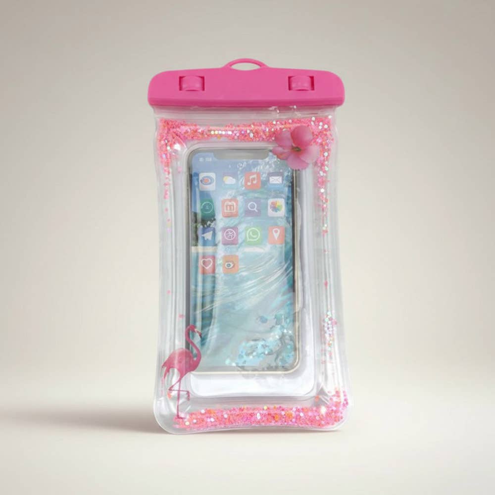 12 SET OF 2 - Floating Glitter Waterproof Phone Pouches