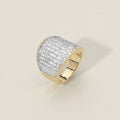 Wide CZ Pave Dome Statement Ring