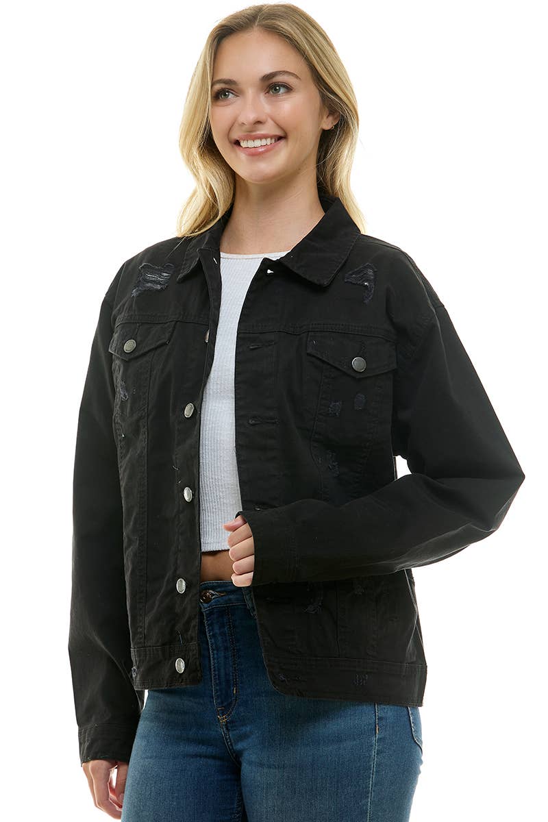 Boyfriend's Denim  jacket for the roomy and relaxed fit