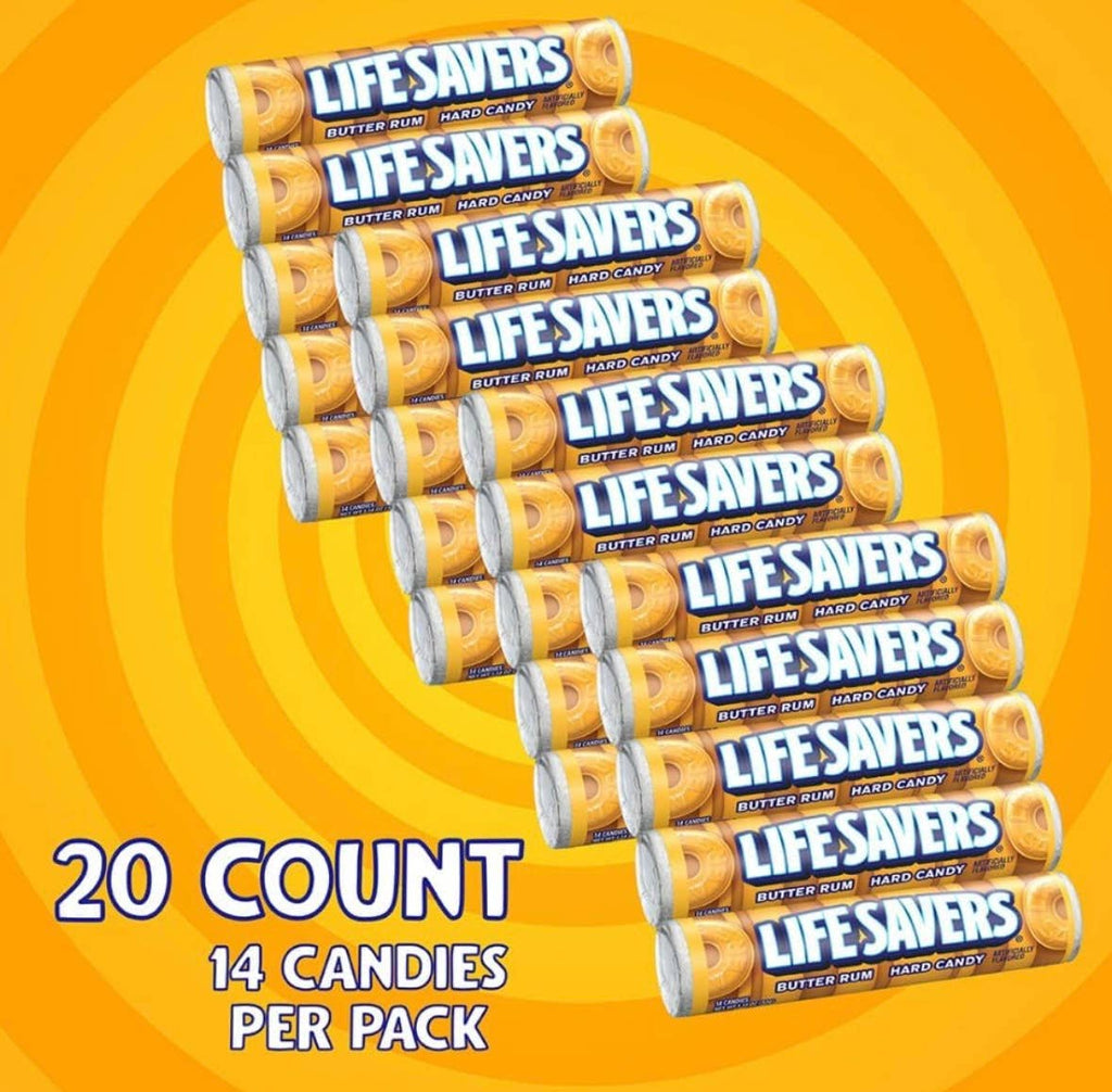 Nostalgic 1921 Butter Rum 🍹 Life Savers® 20ct Retro Roll
