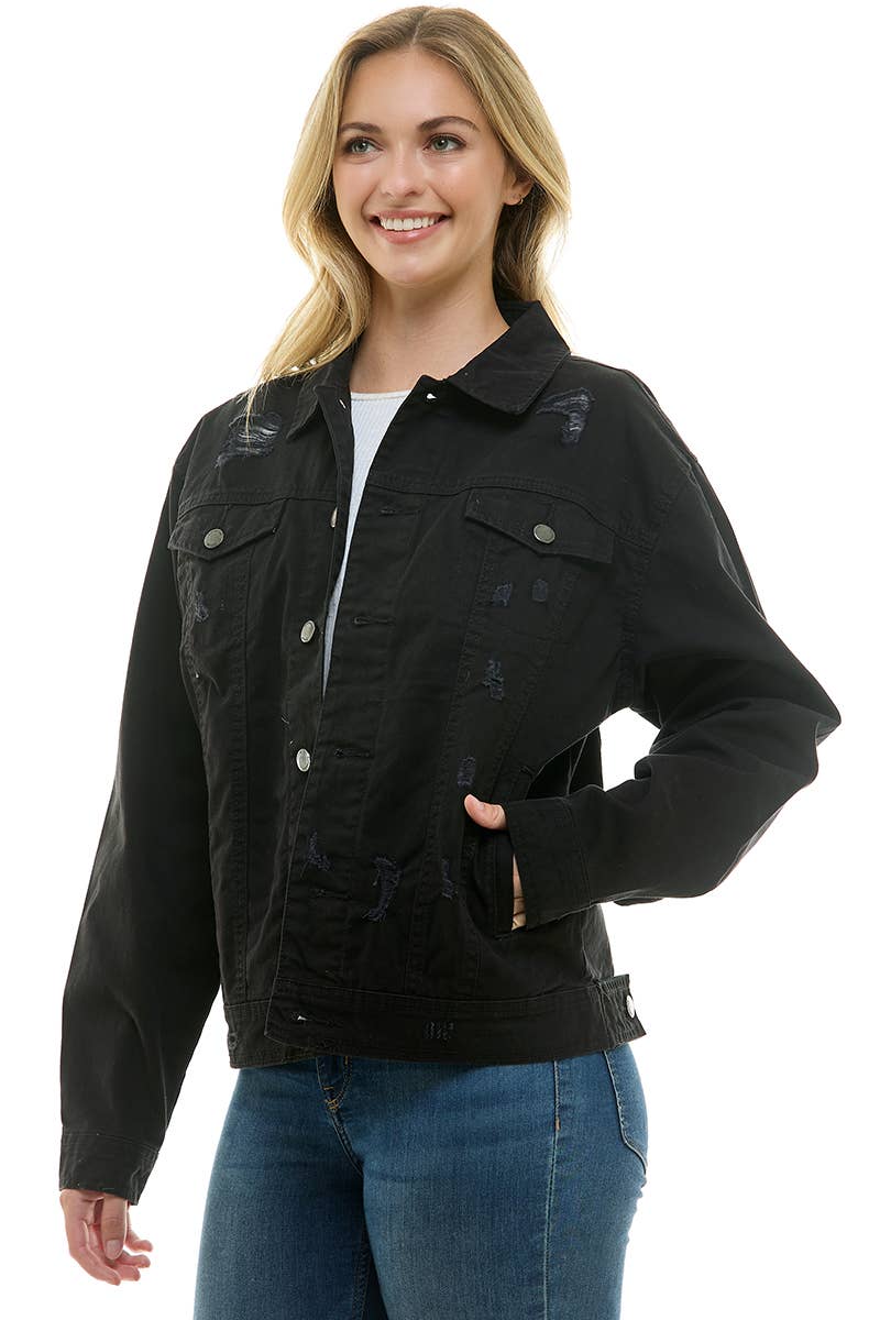 Boyfriend's Denim  jacket for the roomy and relaxed fit