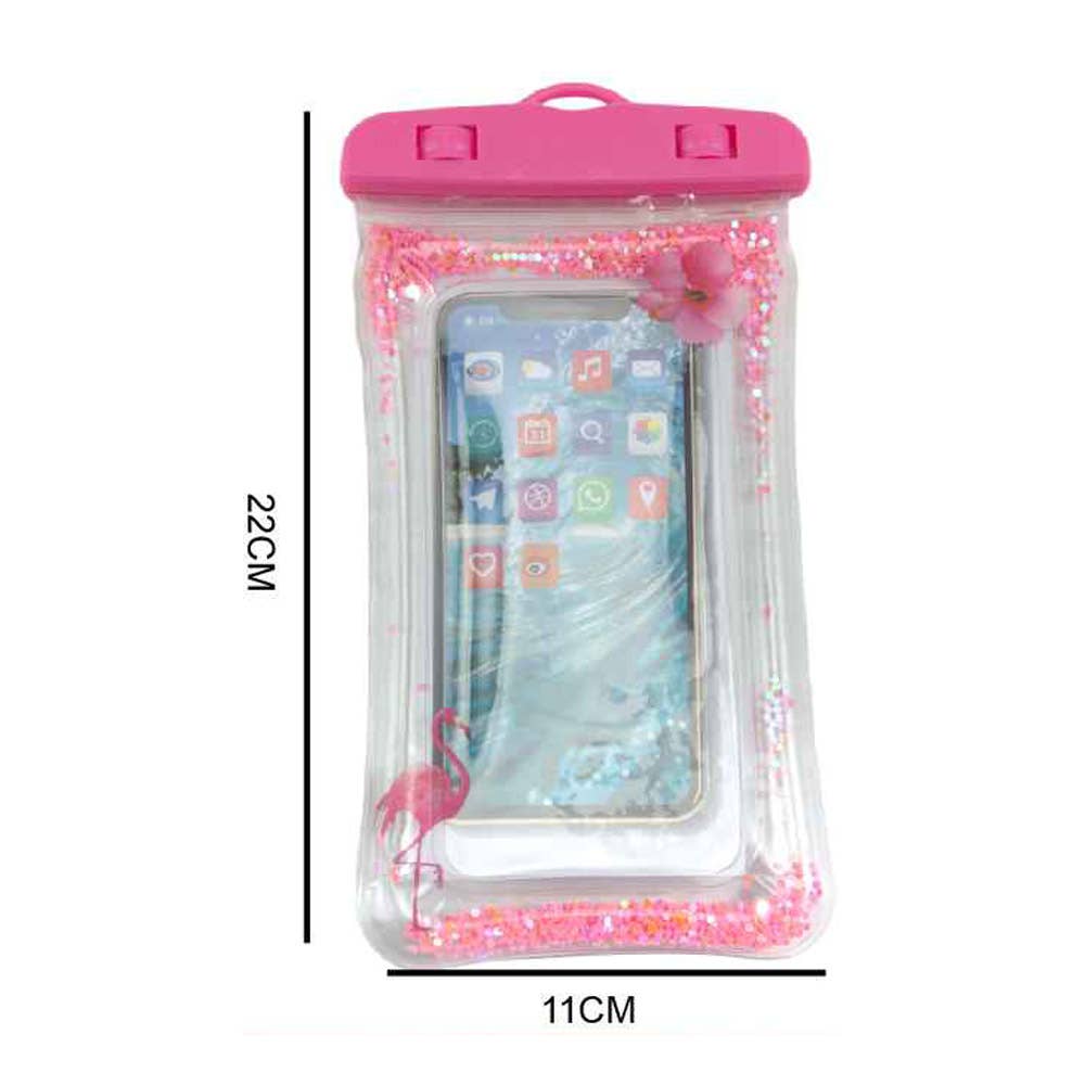 12 SET OF 2 - Floating Glitter Waterproof Phone Pouches