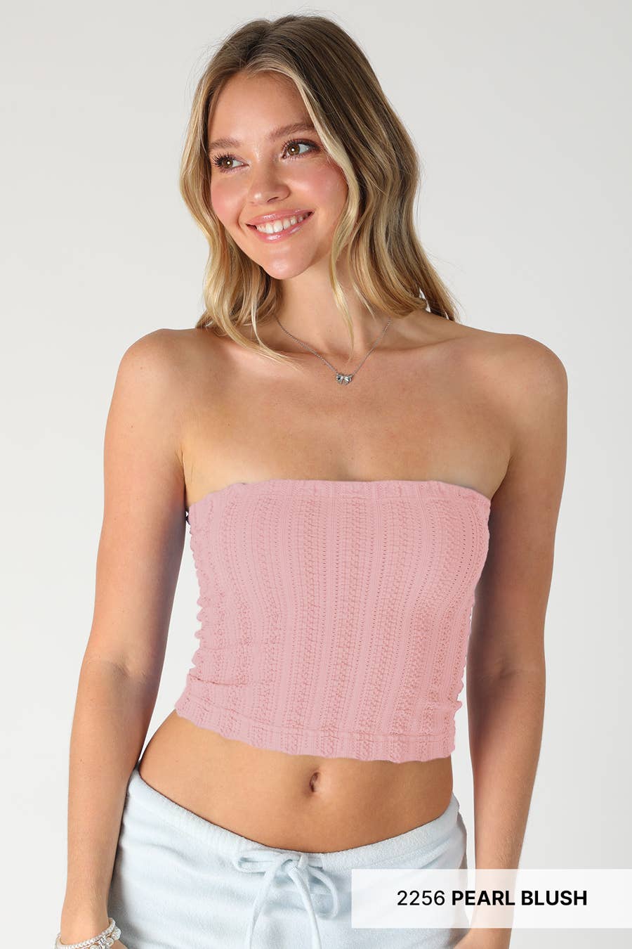 NS8498 - Vertical Textured Tube Top