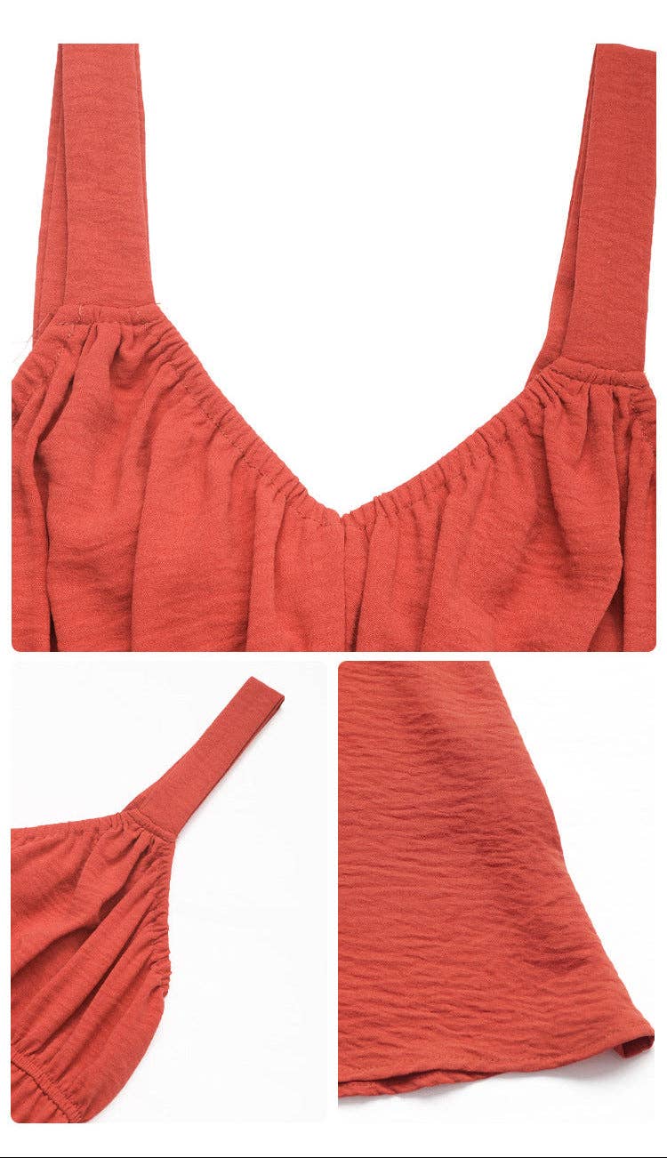 Women’s Smocked Strap Maxi Dress Sleeveless Summer