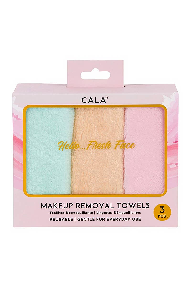CALA 76114 Makeup Cleansing 3 pcs Facial Towels Set - 6 Set