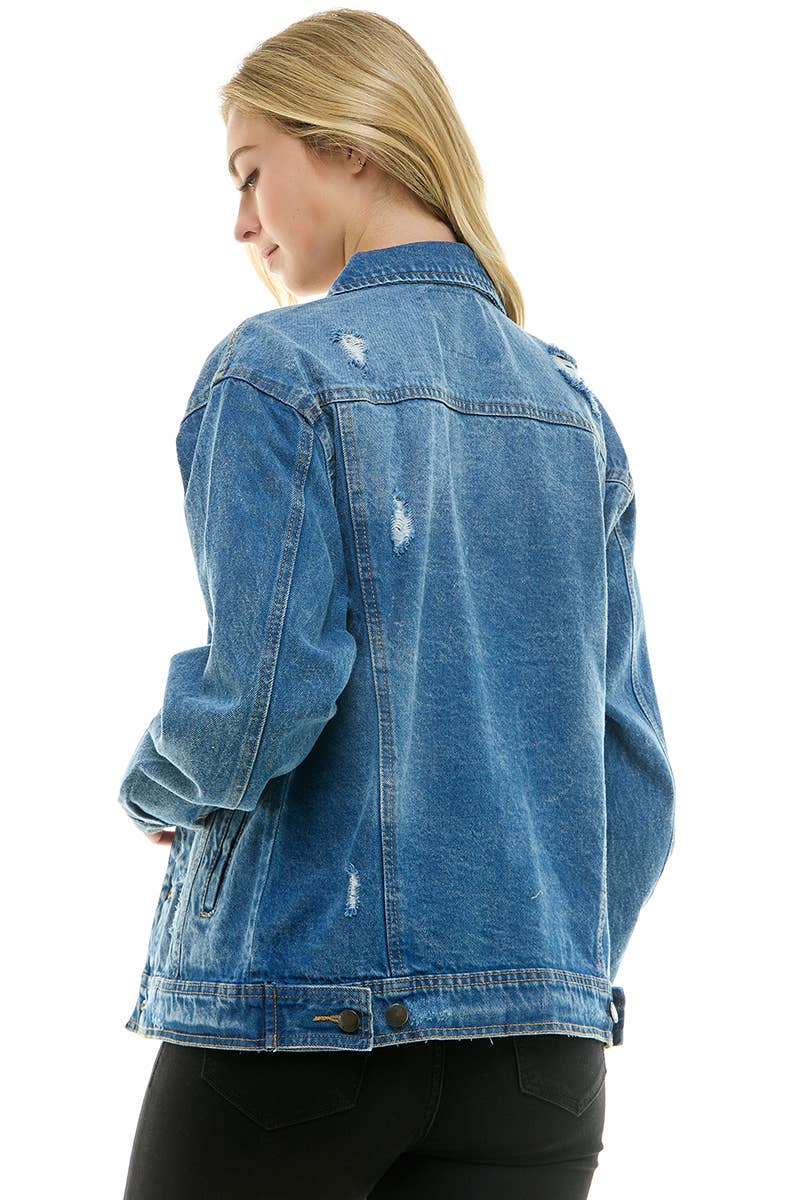 Boyfriend's Denim  jacket for the roomy and relaxed fit