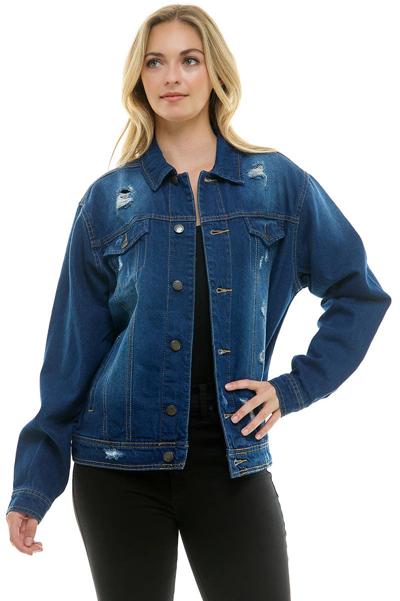 Boyfriend's Denim  jacket for the roomy and relaxed fit