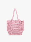 M2337 Gracie Macrame Satchel w/ Fringe