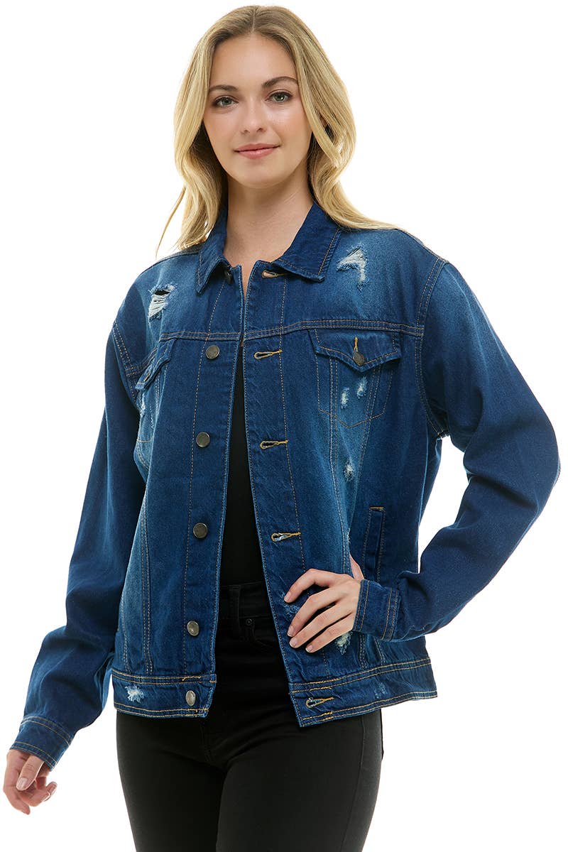Boyfriend's Denim  jacket for the roomy and relaxed fit