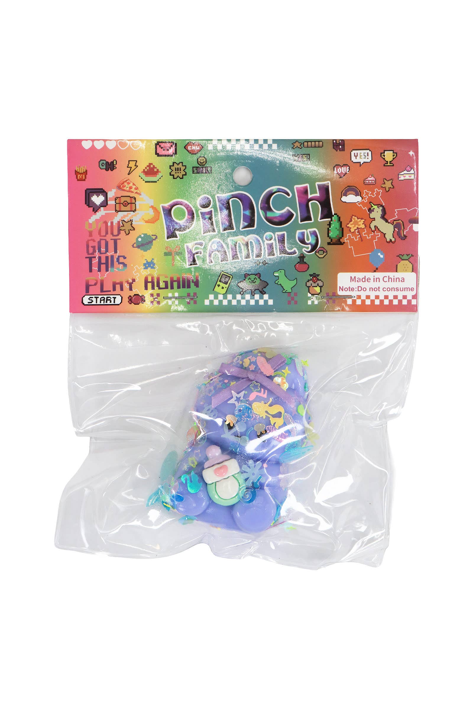 Mini Bunny Rabbit Glittery Sticky Mochi Squishy Bag