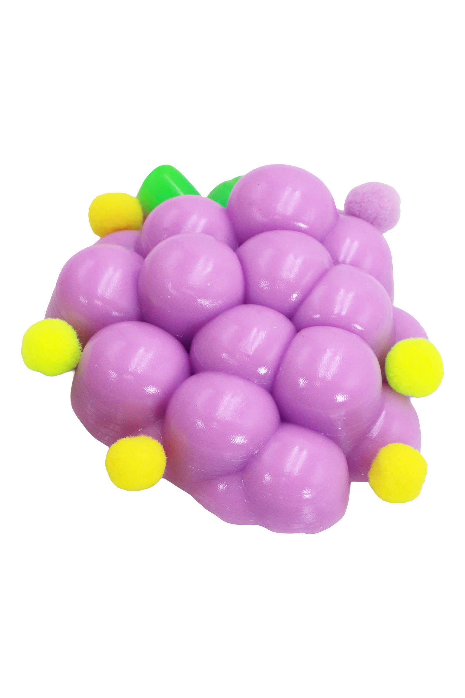 Fruit Sticky Mochi Glitter Pom Pom Squishy Bag - 12 Pcs