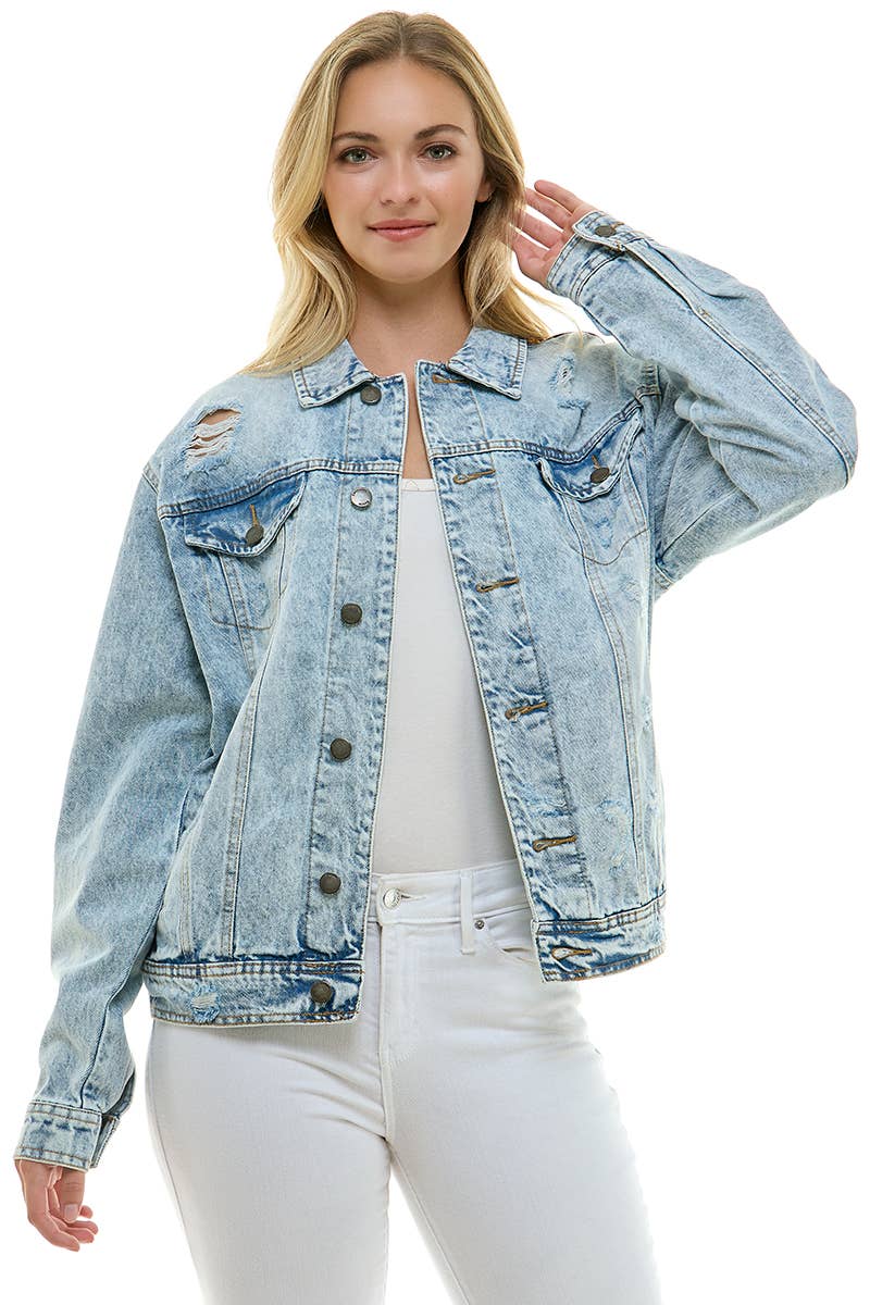 Boyfriend's Denim  jacket for the roomy and relaxed fit