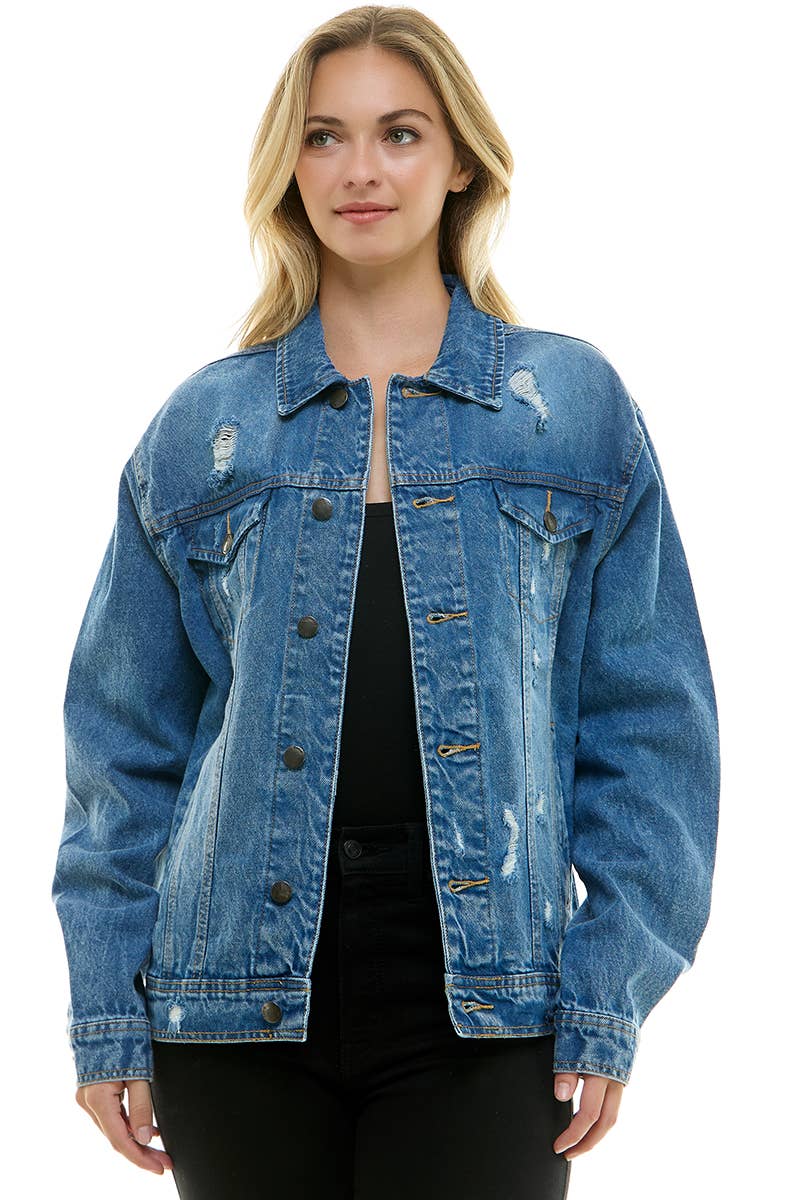 Boyfriend's Denim  jacket for the roomy and relaxed fit
