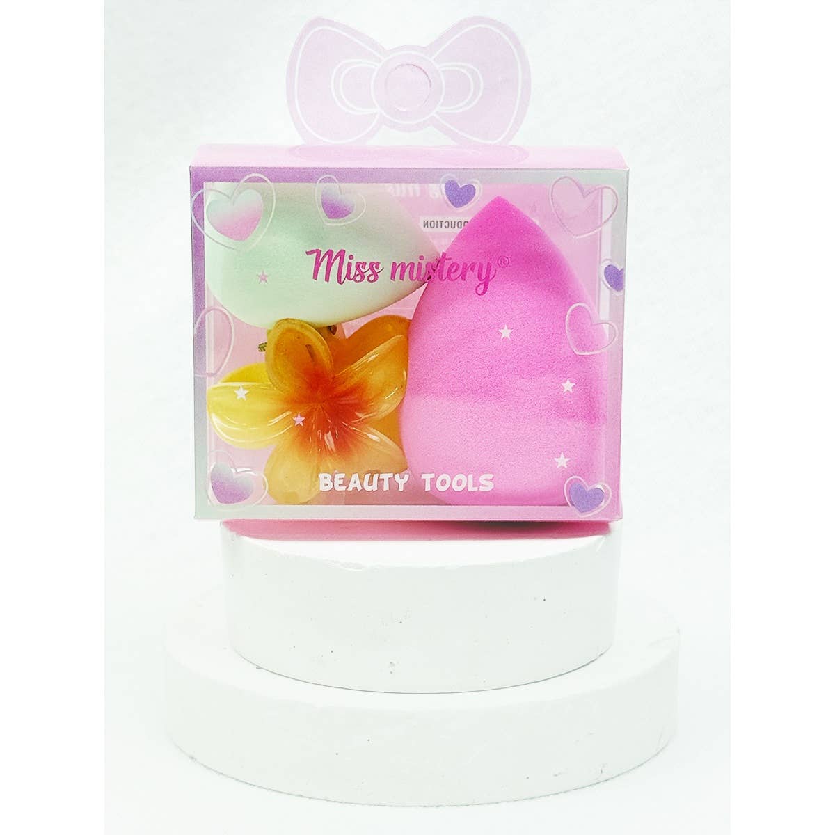 Blending Sponge Set with Cute Flower Hair Claw Clip