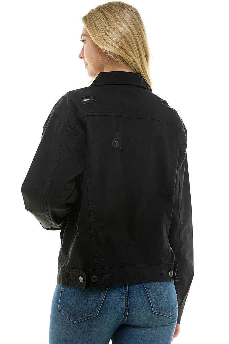 Boyfriend's Denim  jacket for the roomy and relaxed fit