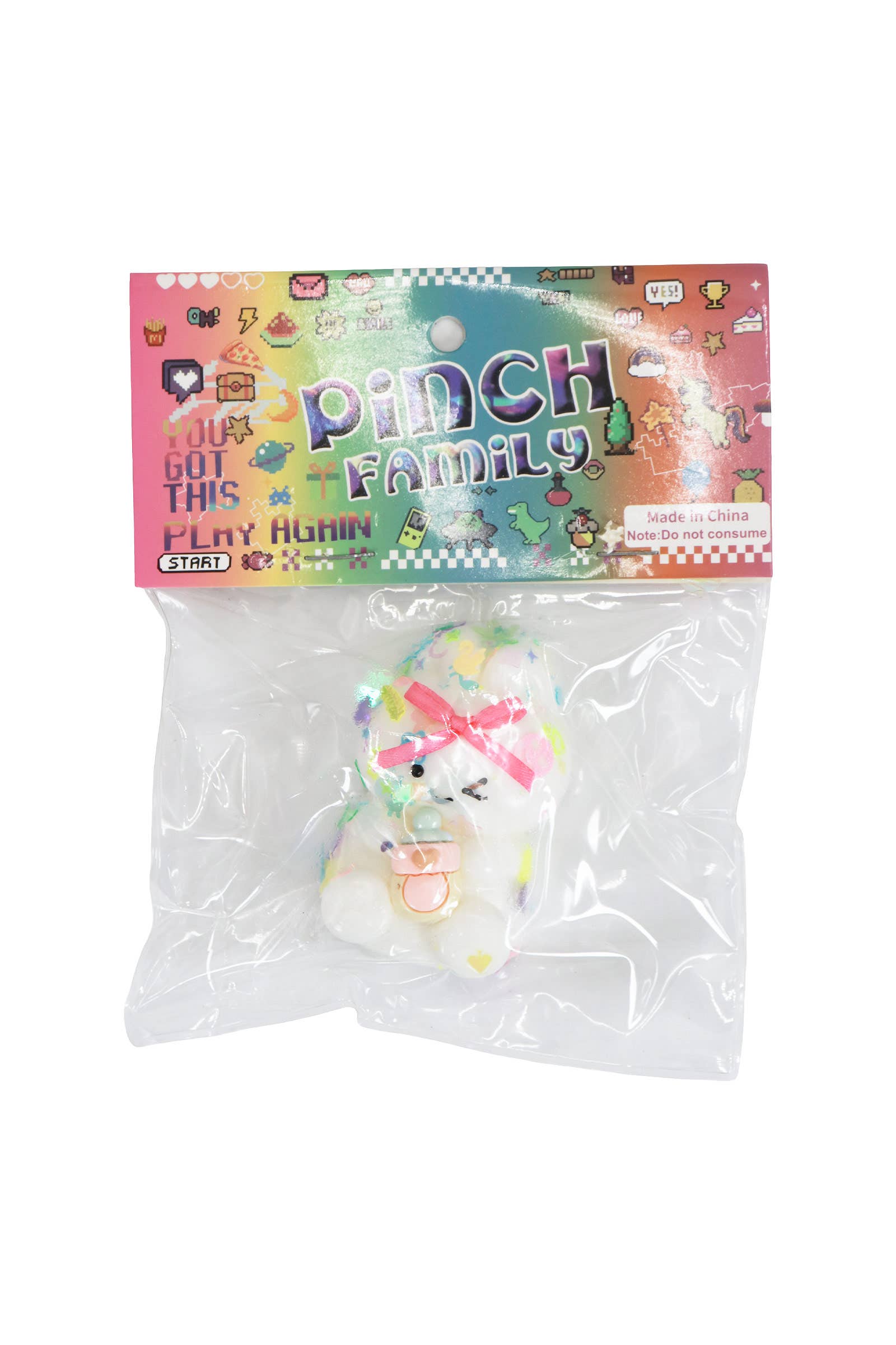 Mini Bunny Rabbit Glittery Sticky Mochi Squishy Bag