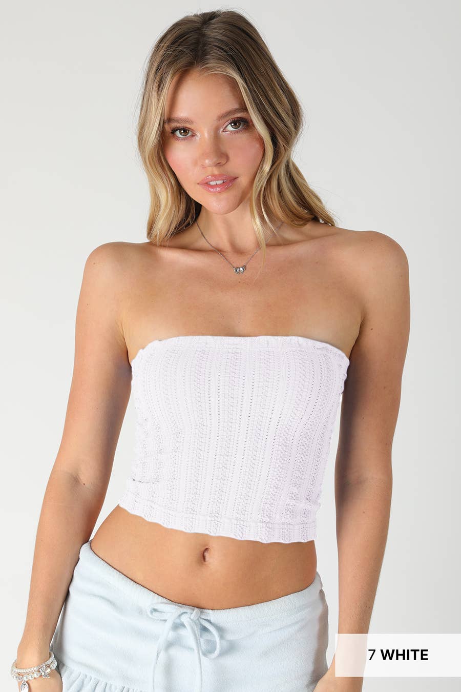 NS8498 - Vertical Textured Tube Top